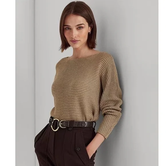 Lauren Ralph Lauren Sweaters Ralph Lauren Metallic Gold Boat
